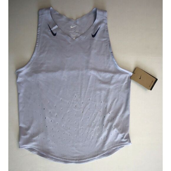 Nike FN2504-057 Women's Sz M Light Purple Dri-FIT ADV Aeroswift Tank Top - Picture 1 of 7
